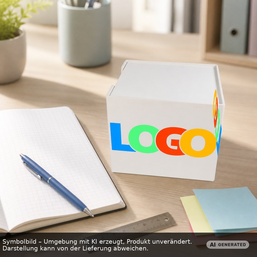 Zettelbox "Epsilon" als Werbeartikel mit Logo bedrucken