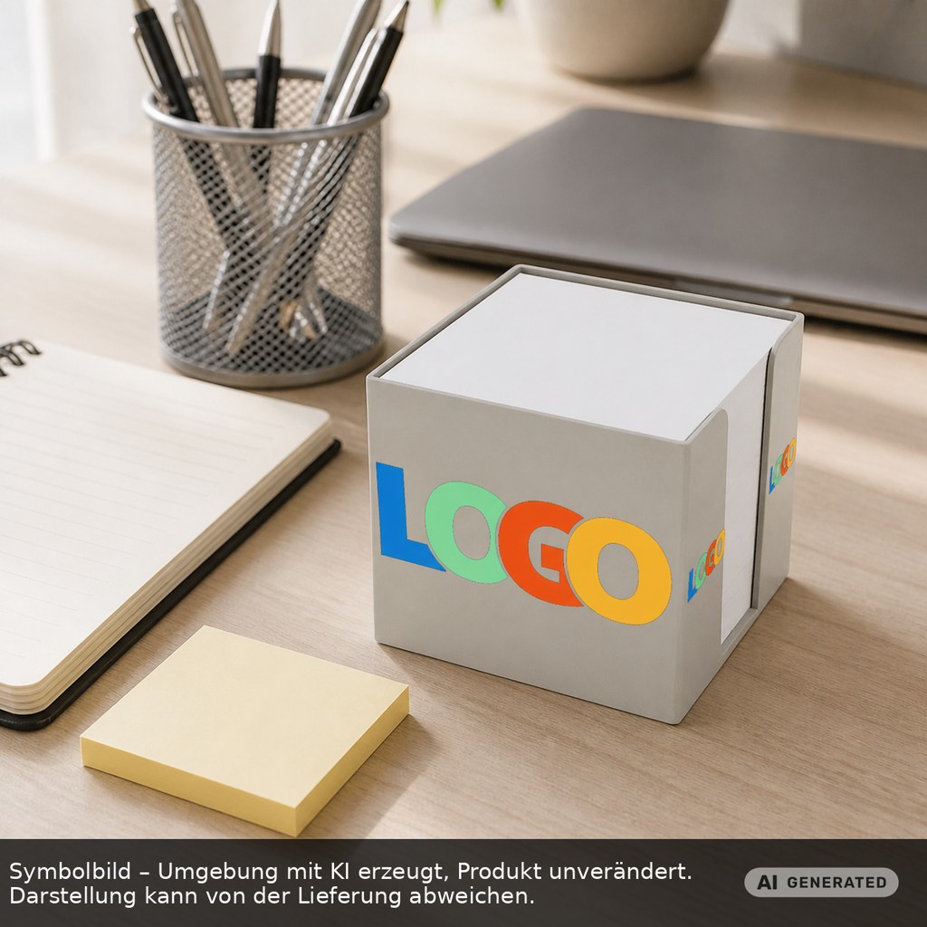 Zettelbox Recycling "Epsilon" als Werbeartikel mit Logo bedrucken