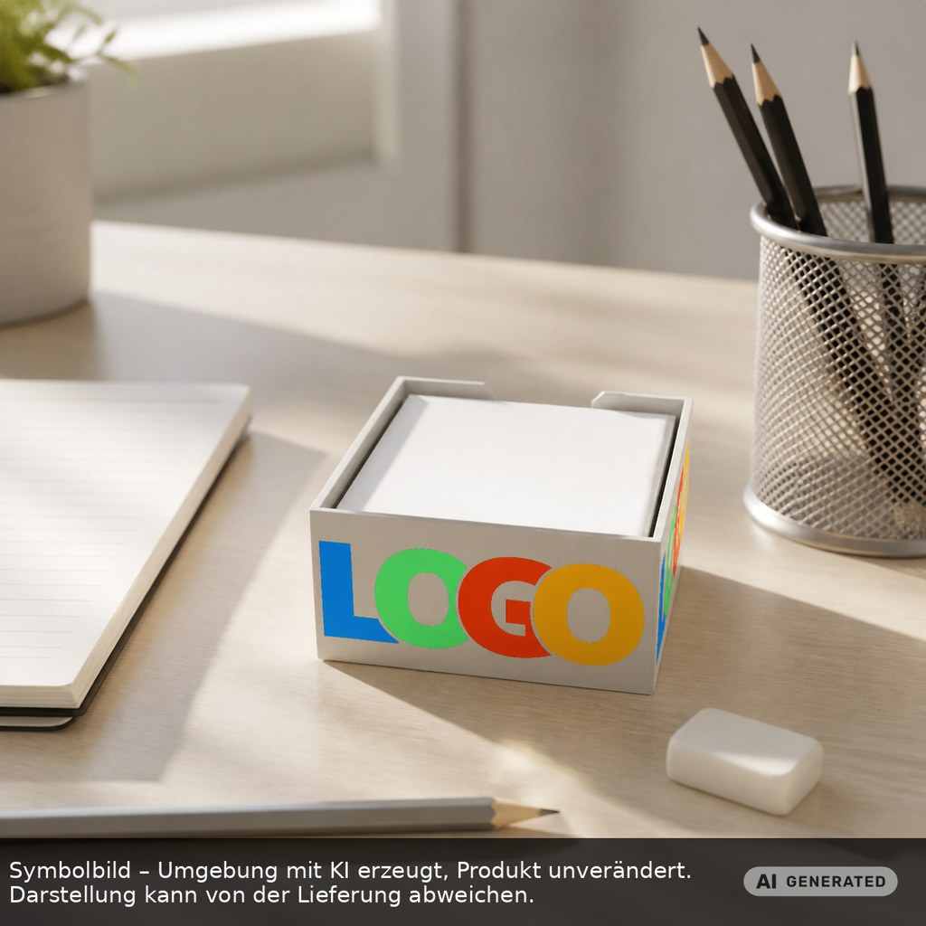 Zettelbox "Lambda" als Werbeartikel mit Logo bedrucken