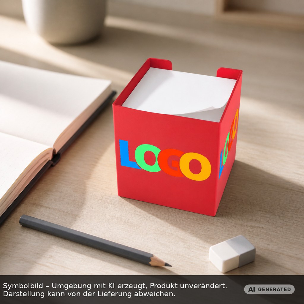 Zettelbox "Alpha" als Werbeartikel mit Logo bedrucken
