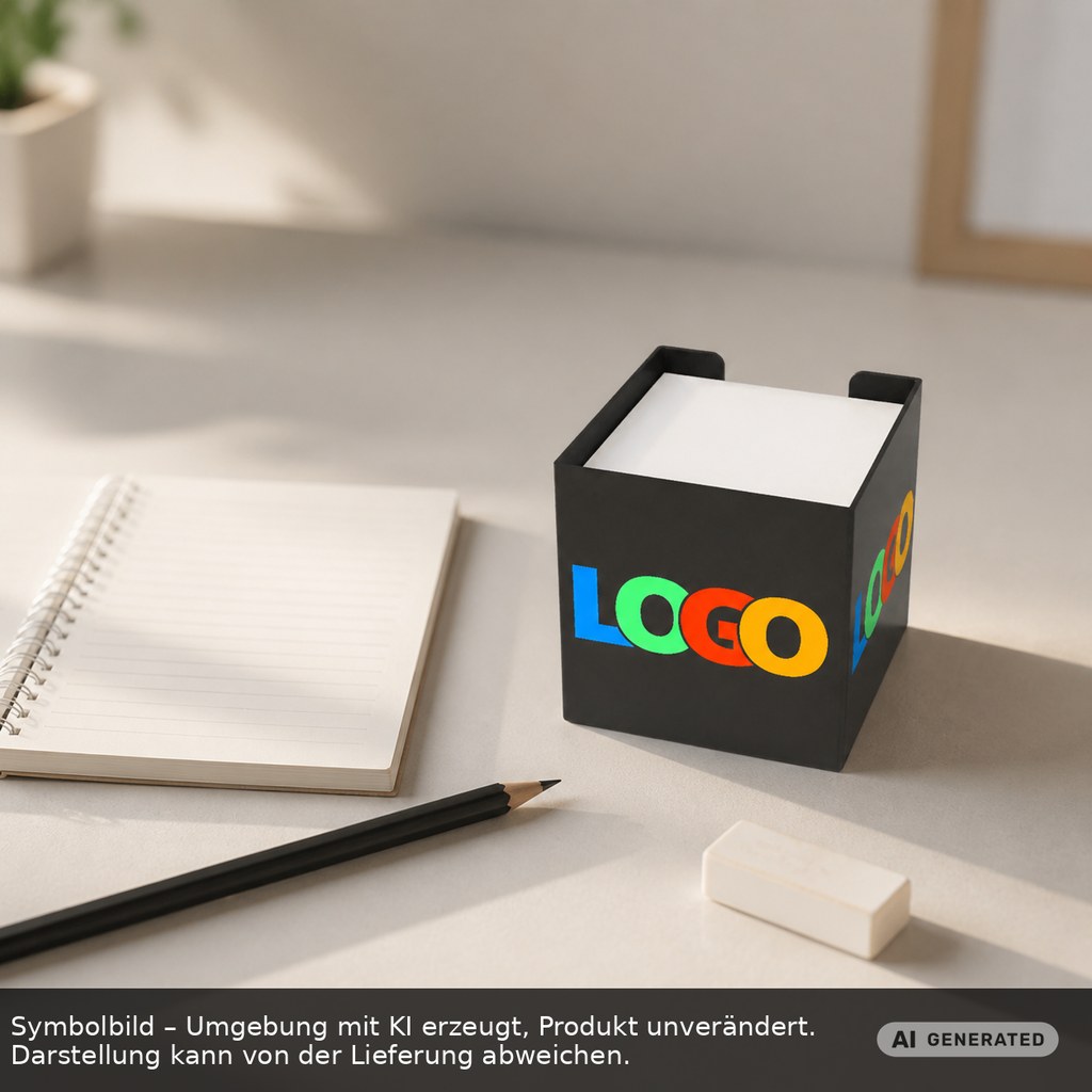 Zettelbox "Alpha" als Werbeartikel mit Logo bedrucken