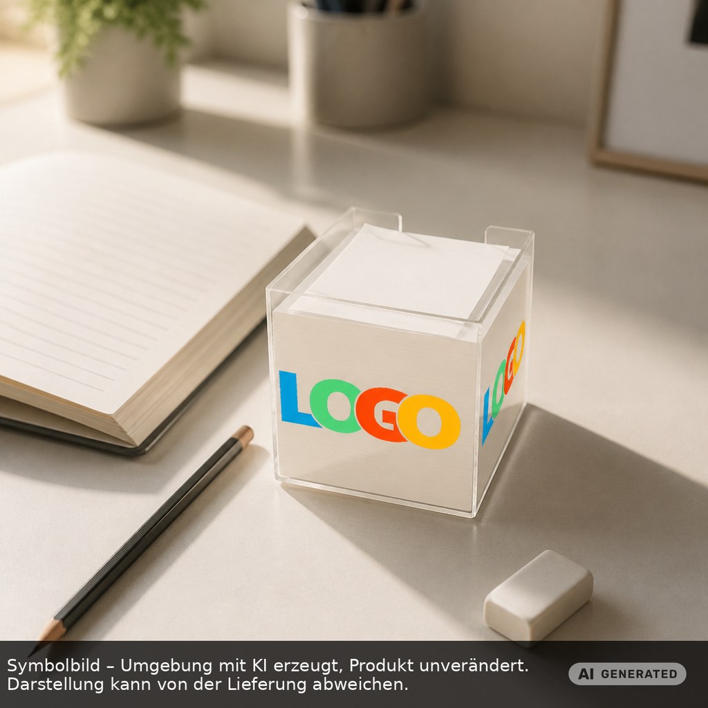 Zettelbox "Alpha" als Werbeartikel mit Logo bedrucken