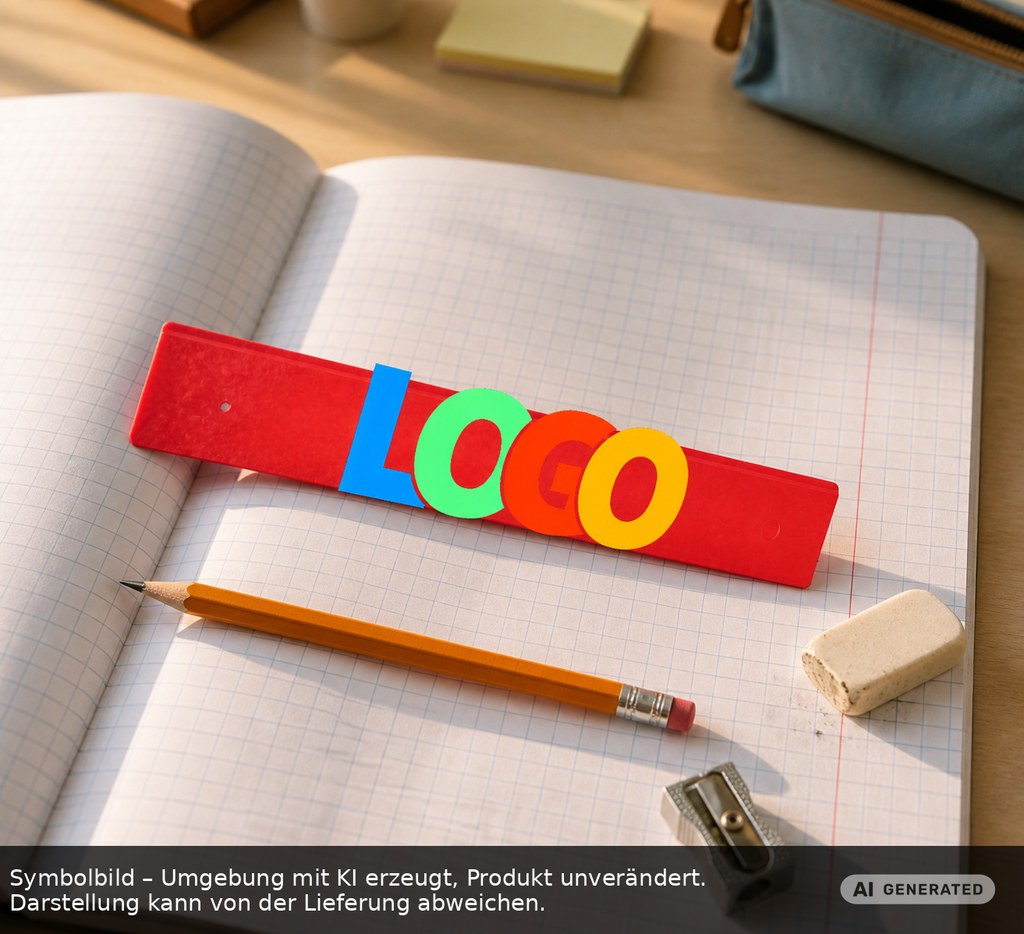 Lineal 20 cm als Werbeartikel mit Logo bedrucken