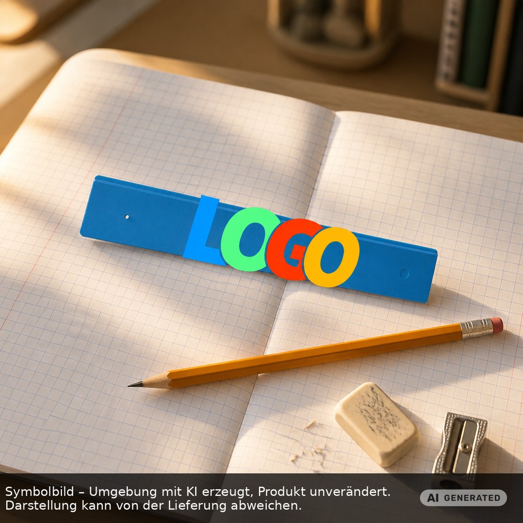 Lineal 20 cm als Werbeartikel mit Logo bedrucken