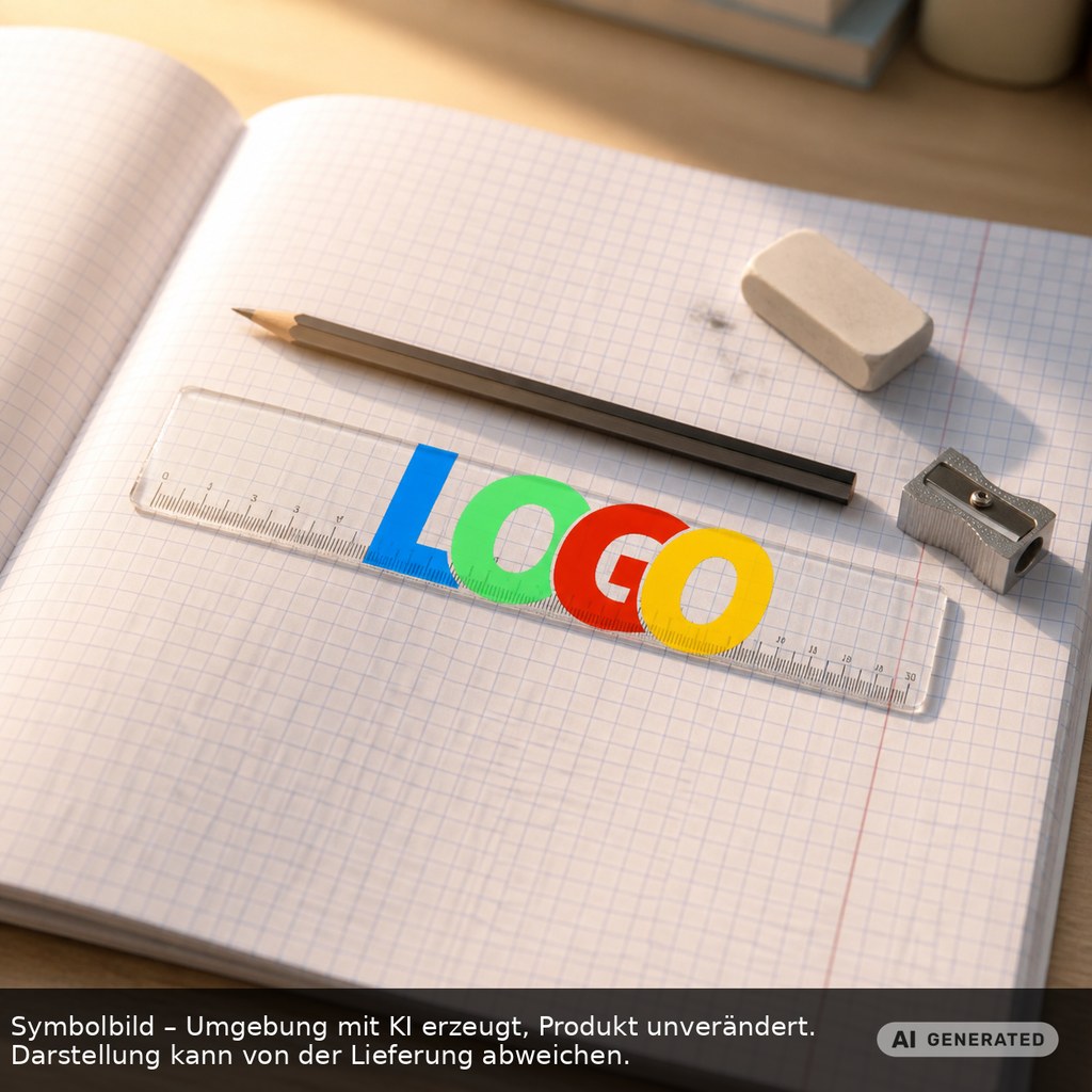 Lineal 20 cm als Werbeartikel mit Logo bedrucken