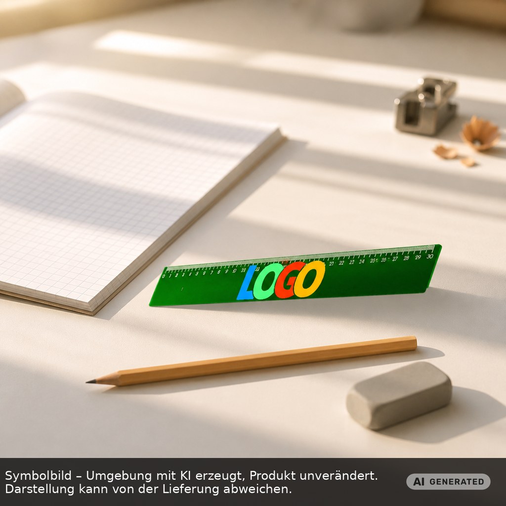 Lineal 30 cm als Werbeartikel mit Logo bedrucken