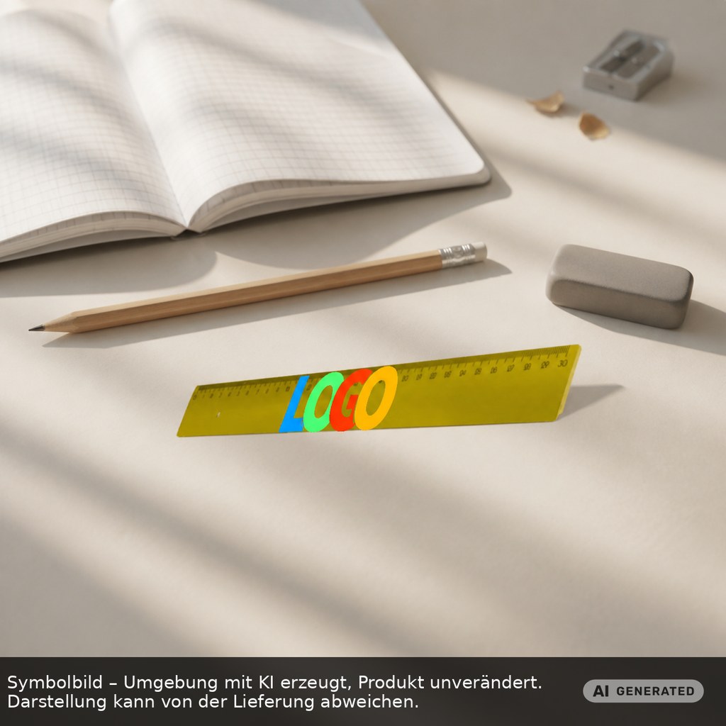 Lineal 30 cm als Werbeartikel mit Logo bedrucken