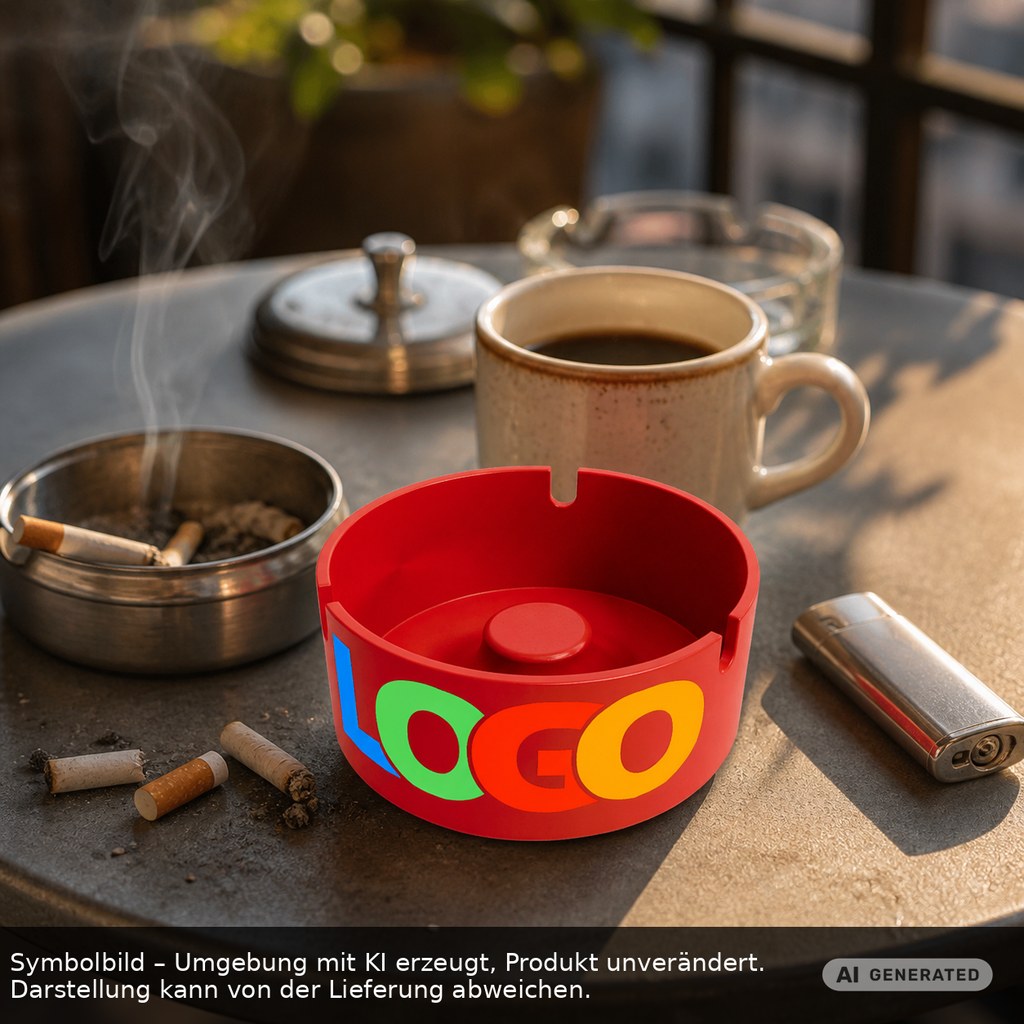 Aschenbecher, stapelbar als Werbeartikel mit Logo bedrucken
