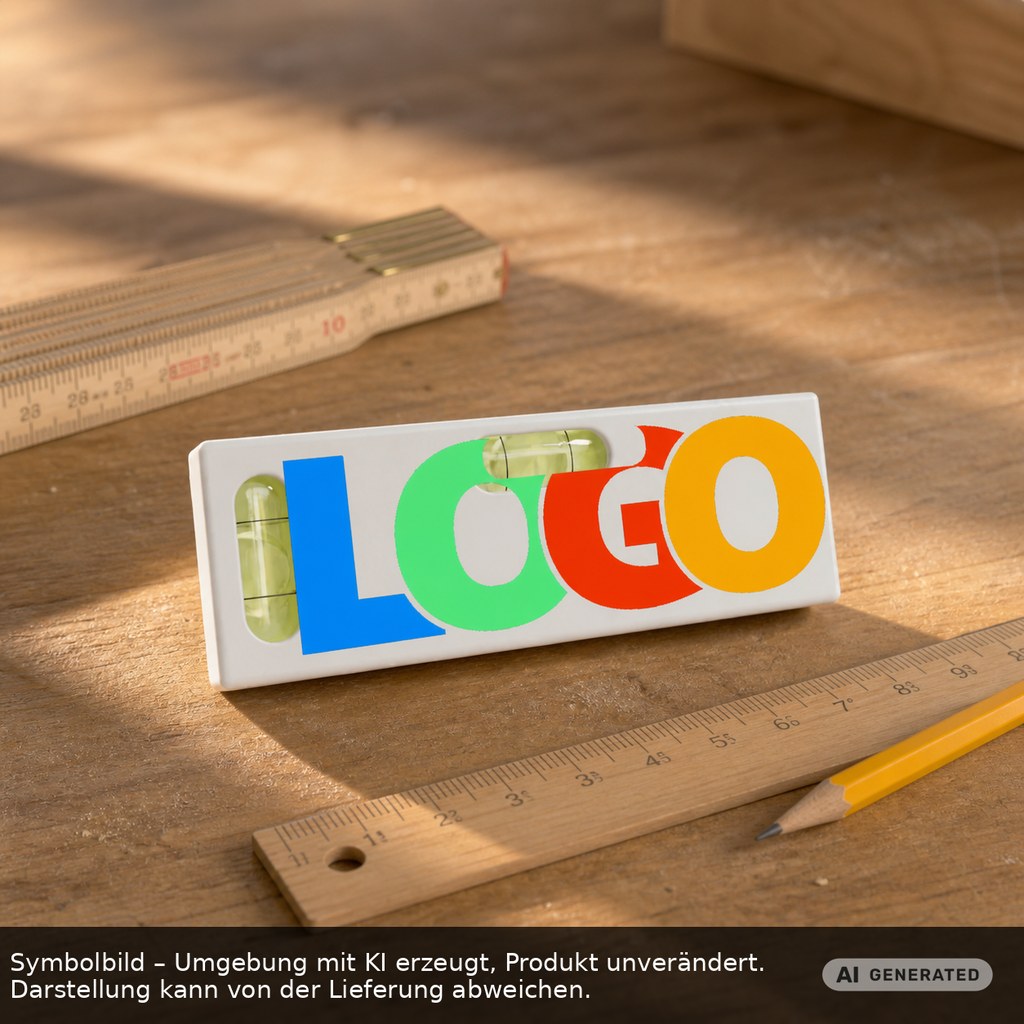 Taschen-Wasserwaage als Werbeartikel mit Logo bedrucken