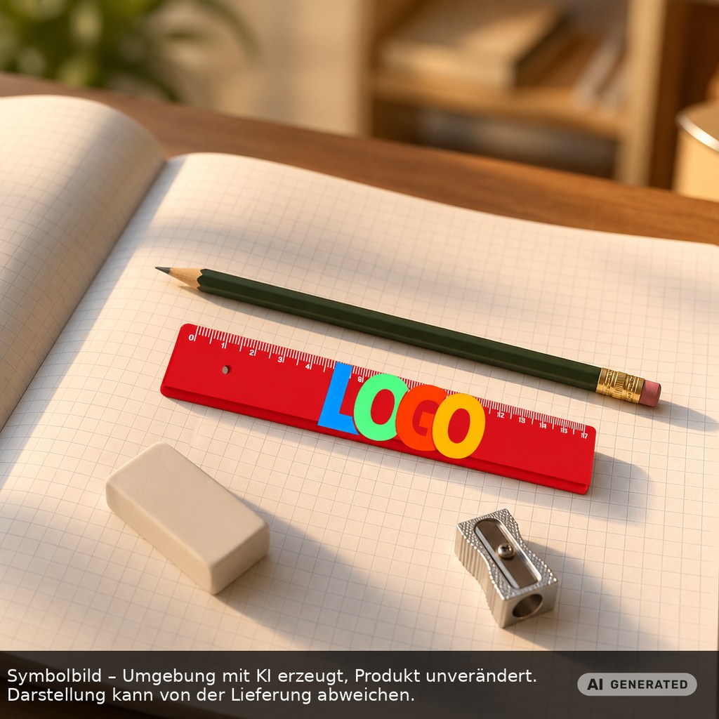 Lineal 16 cm als Werbeartikel mit Logo bedrucken