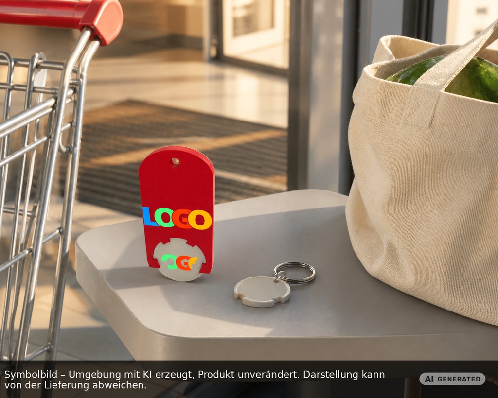 Chiphalter mit 1€-Chip "Alpha" als Werbeartikel mit Logo bedrucken