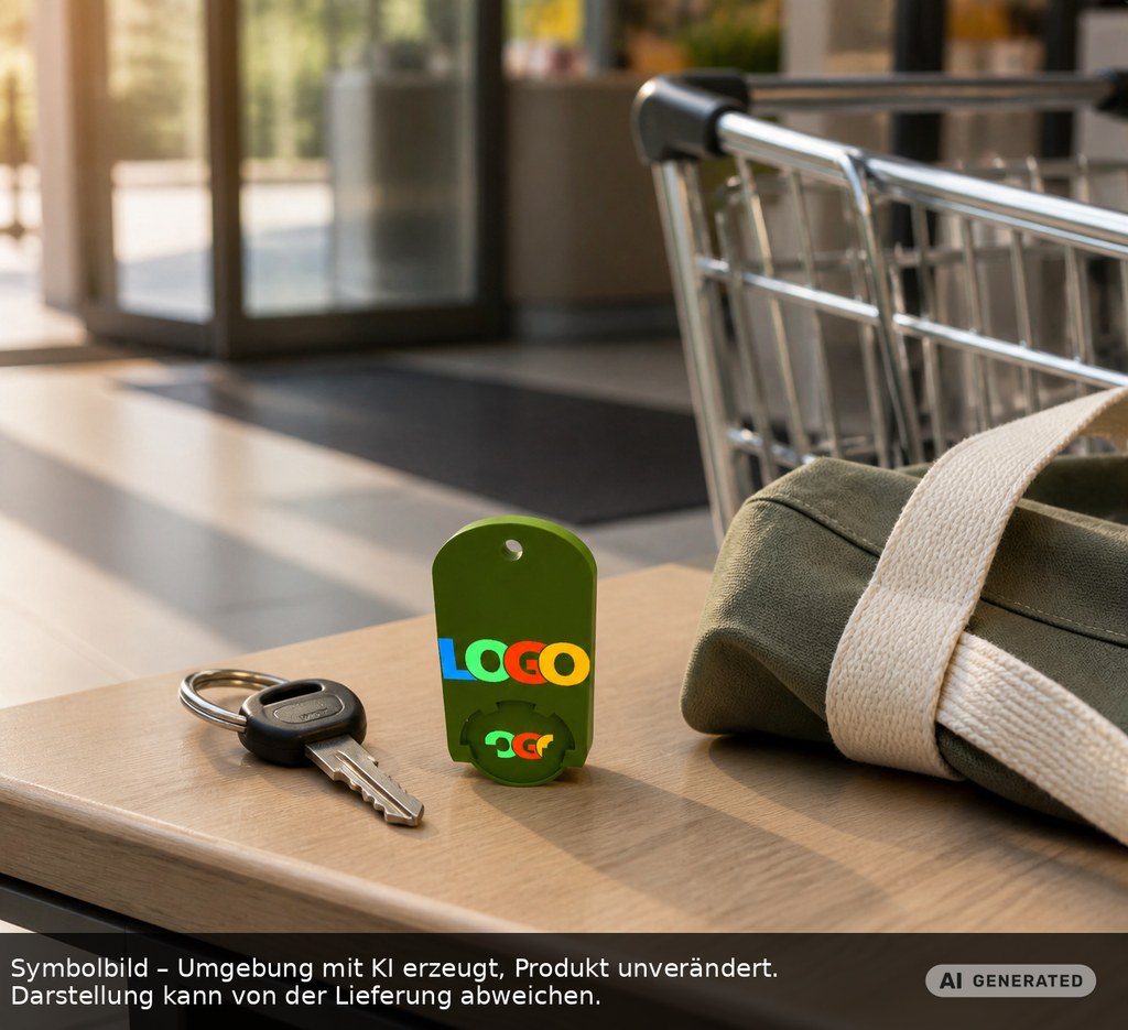 Chiphalter mit 1€-Chip "Alpha" als Werbeartikel mit Logo bedrucken