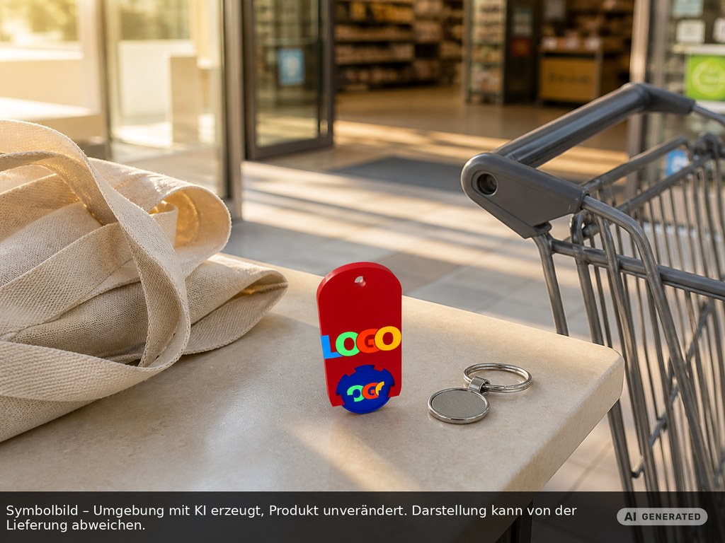 Chiphalter mit 1€-Chip "Alpha" als Werbeartikel mit Logo bedrucken