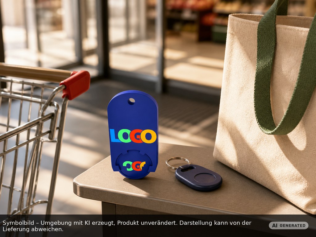 Chiphalter mit 1€-Chip "Alpha" als Werbeartikel mit Logo bedrucken