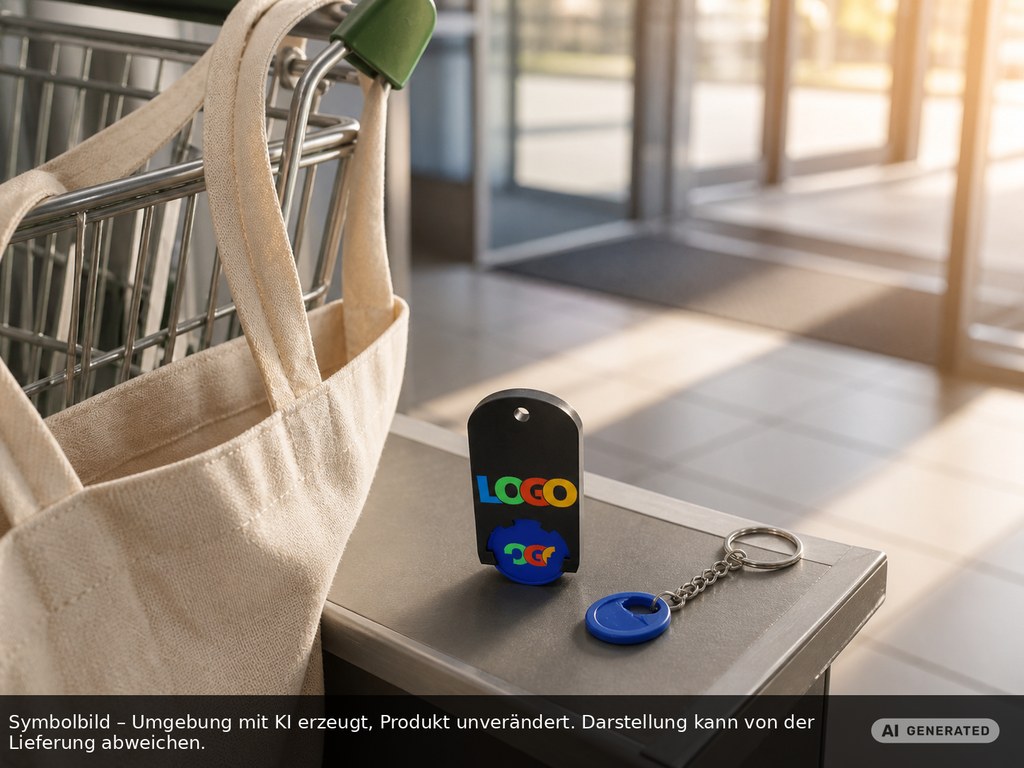 Chiphalter mit 1€-Chip "Alpha" als Werbeartikel mit Logo bedrucken