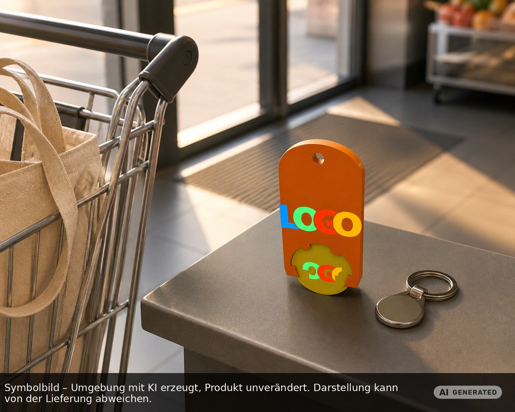 Chiphalter mit 1€-Chip "Alpha" als Werbeartikel mit Logo bedrucken