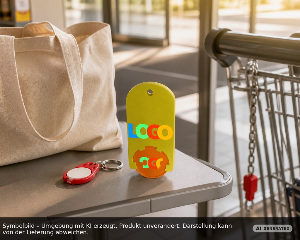 Chiphalter mit 1€-Chip "Alpha" als Werbeartikel mit Logo bedrucken