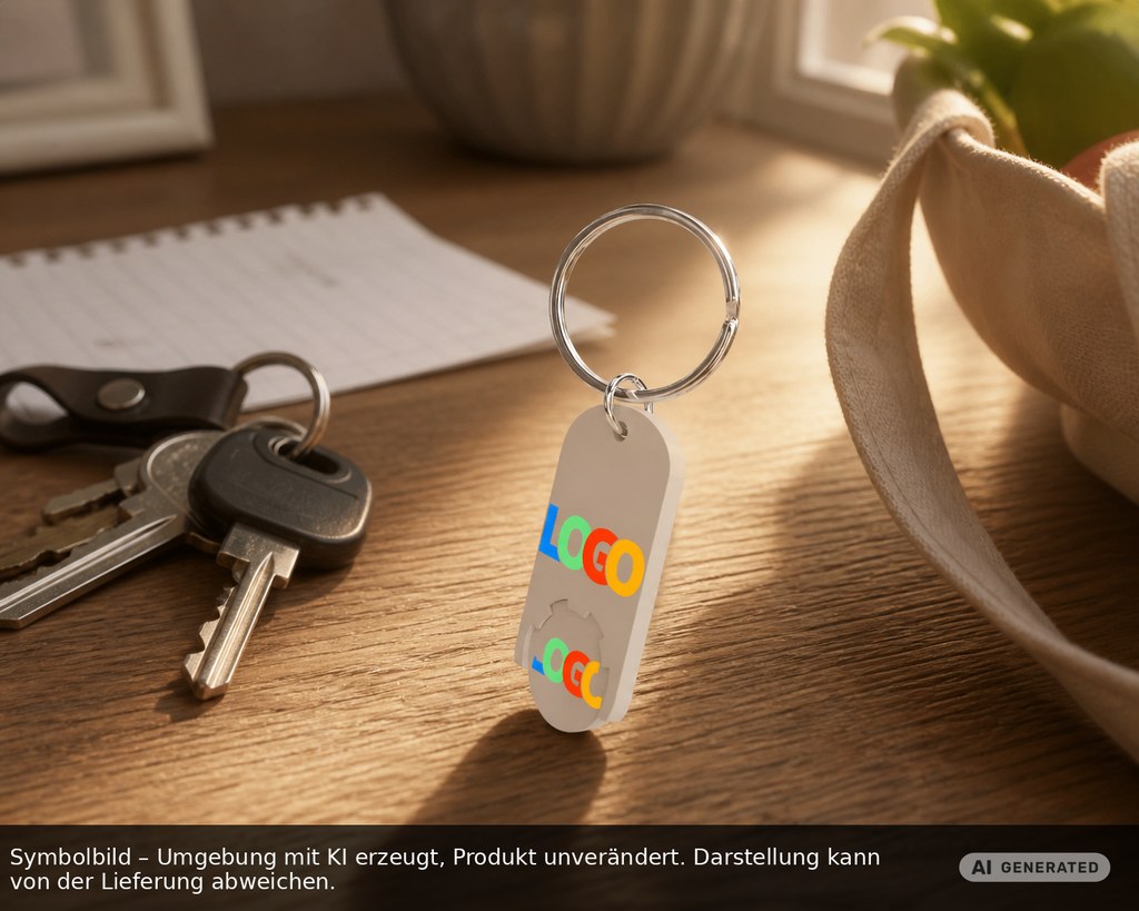 Chiphalter mit 1€-Chip "Alpha" als Werbeartikel mit Logo bedrucken