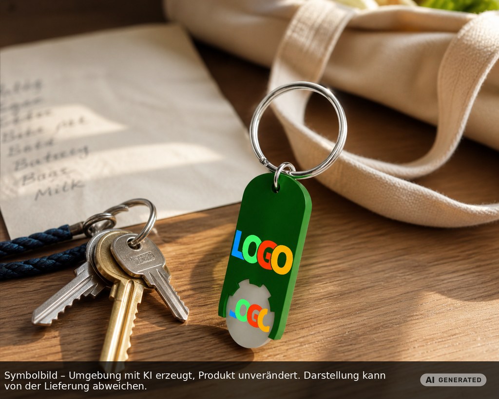 Chiphalter mit 1€-Chip "Alpha" als Werbeartikel mit Logo bedrucken