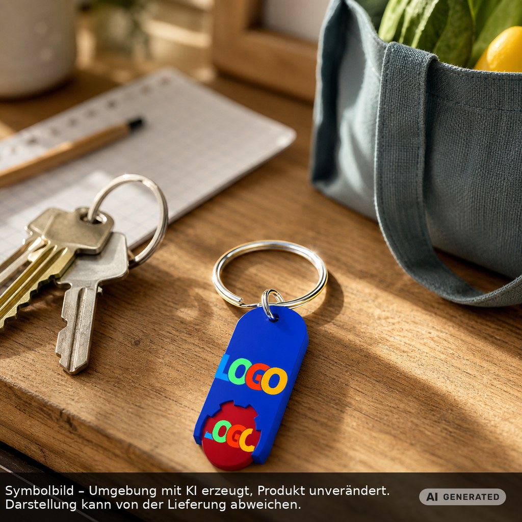 Chiphalter mit 1€-Chip "Alpha" als Werbeartikel mit Logo bedrucken
