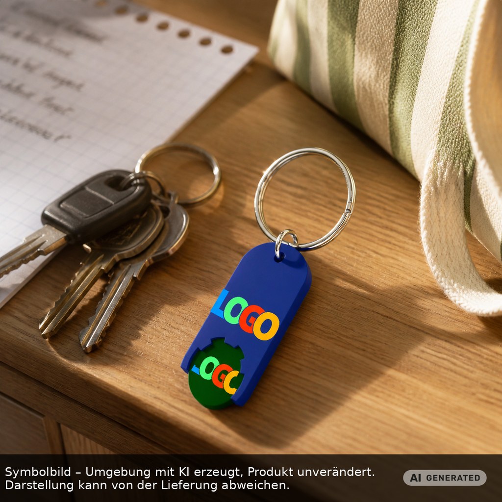 Chiphalter mit 1€-Chip "Alpha" als Werbeartikel mit Logo bedrucken