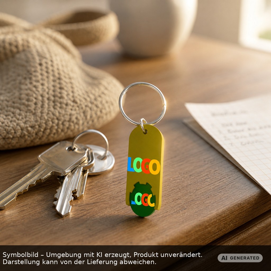 Chiphalter mit 1€-Chip "Alpha" als Werbeartikel mit Logo bedrucken