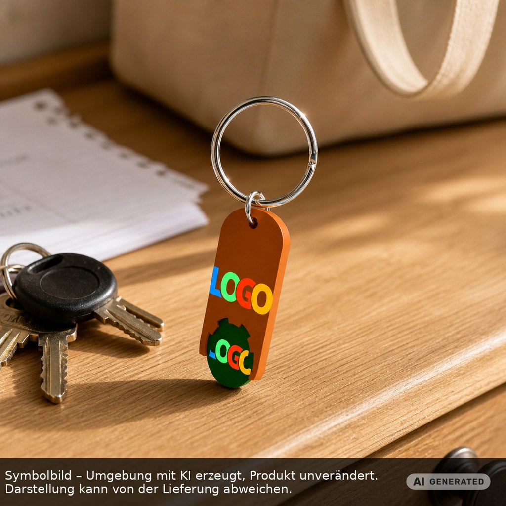 Chiphalter mit 1€-Chip "Alpha" als Werbeartikel mit Logo bedrucken