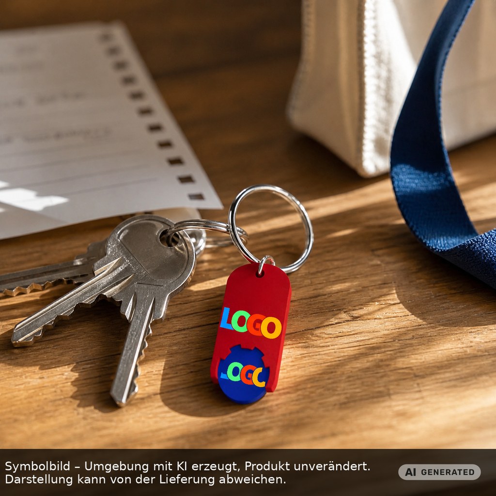 Chiphalter mit 1€-Chip "Alpha" als Werbeartikel mit Logo bedrucken