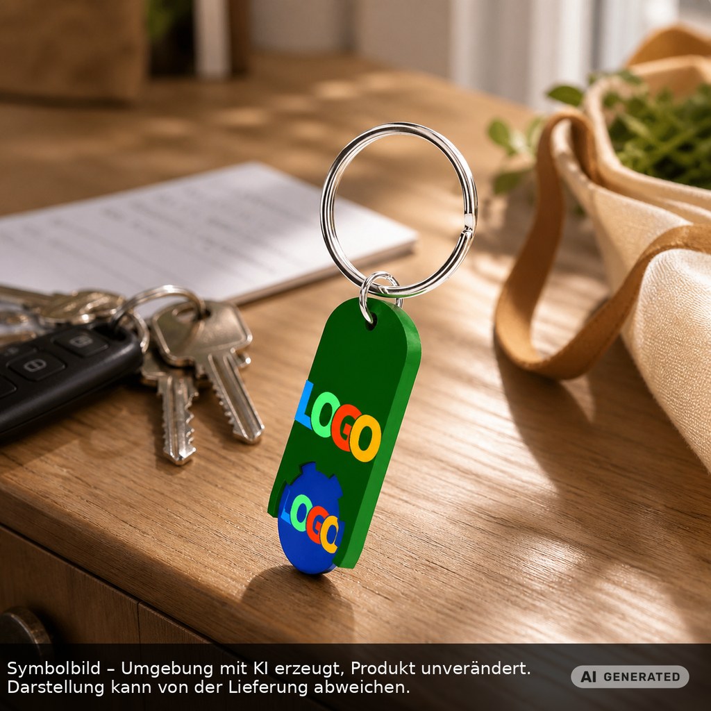 Chiphalter mit 1€-Chip "Alpha" als Werbeartikel mit Logo bedrucken