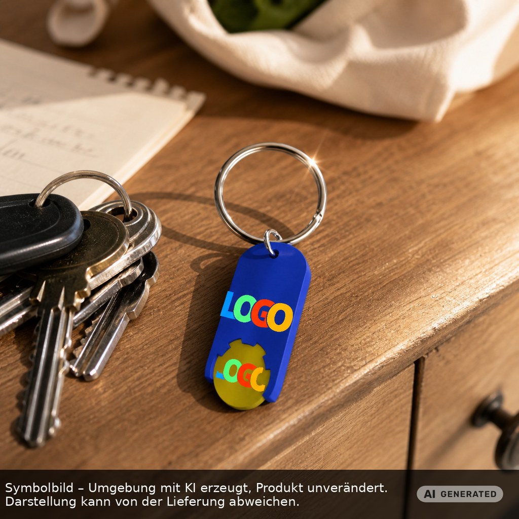 Chiphalter mit 1€-Chip "Alpha" als Werbeartikel mit Logo bedrucken