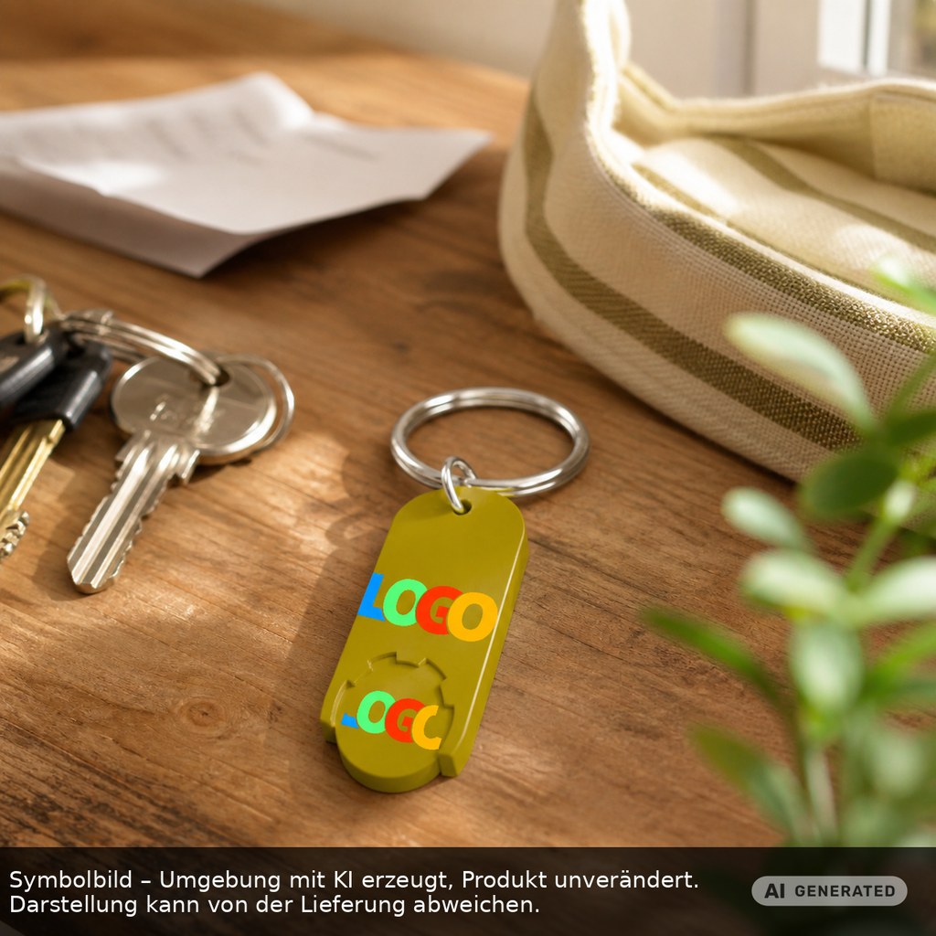 Chiphalter mit 1€-Chip "Alpha" als Werbeartikel mit Logo bedrucken