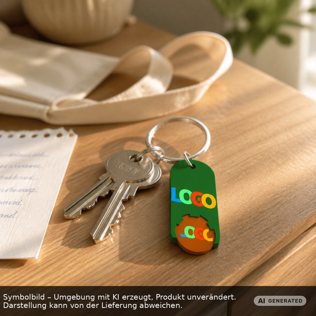Chiphalter mit 1€-Chip "Alpha" als Werbeartikel mit Logo bedrucken
