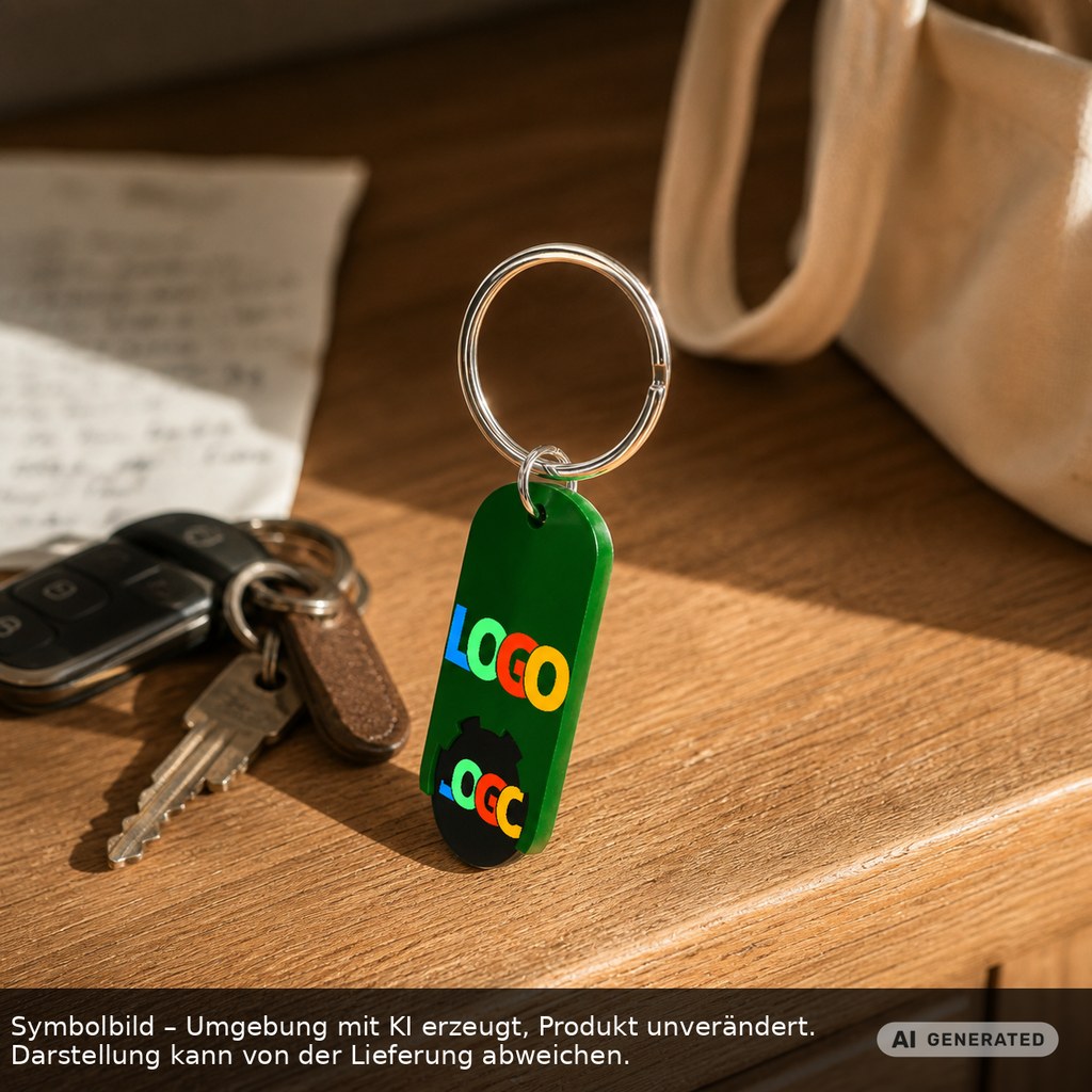 Chiphalter mit 1€-Chip "Alpha" als Werbeartikel mit Logo bedrucken