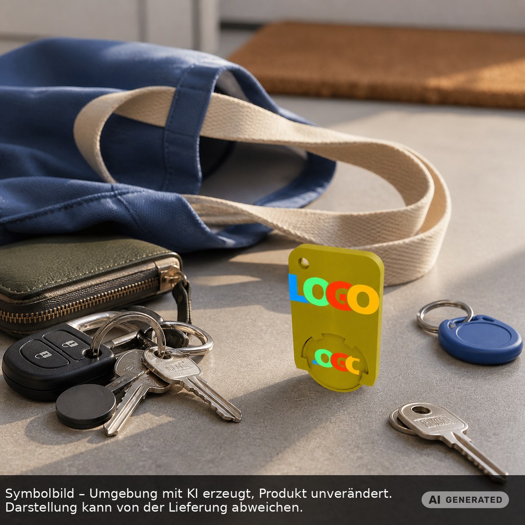 Chiphalter mit 1€-Chip "Beta" als Werbeartikel mit Logo bedrucken
