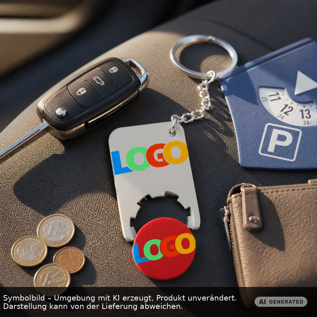 Chiphalter mit 1€-Chip "Beta" als Werbeartikel mit Logo bedrucken