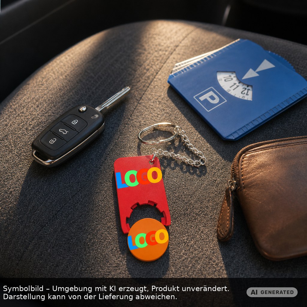 Chiphalter mit 1€-Chip "Beta" als Werbeartikel mit Logo bedrucken