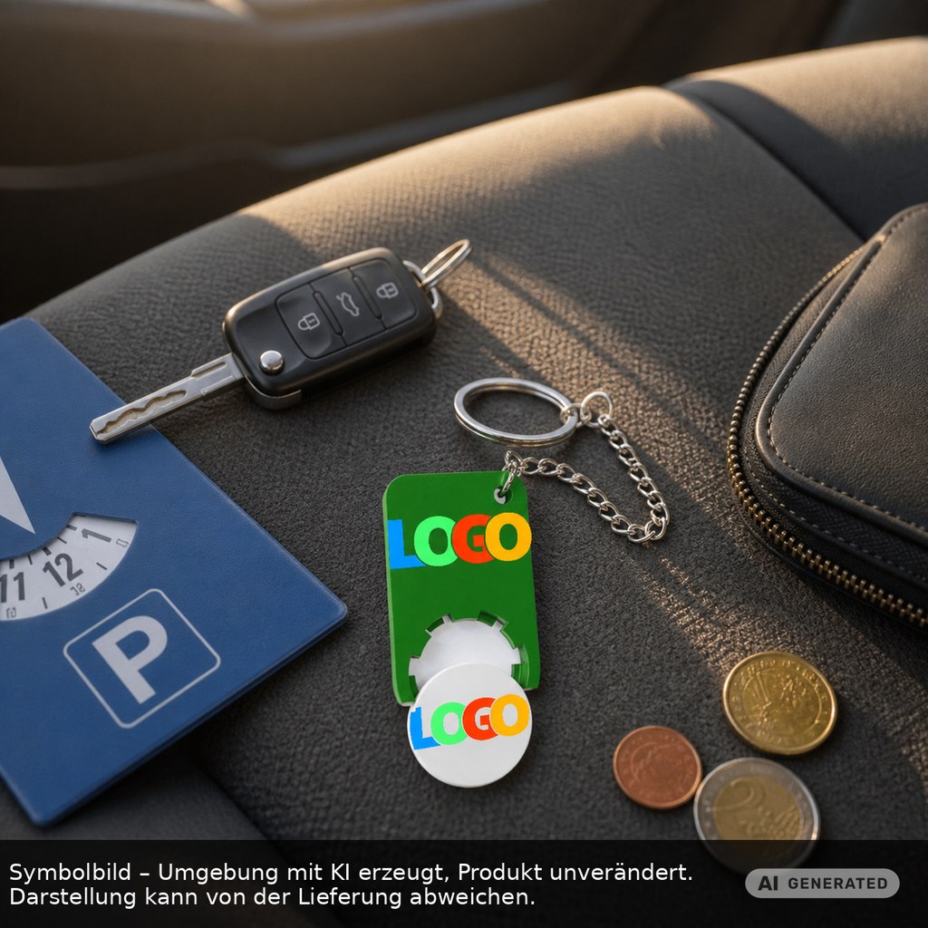 Chiphalter mit 1€-Chip "Beta" als Werbeartikel mit Logo bedrucken