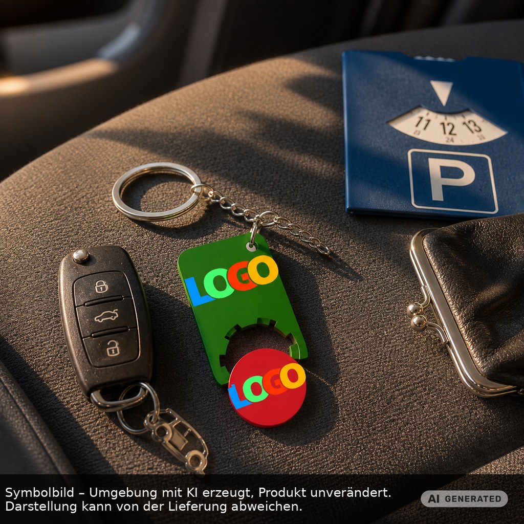 Chiphalter mit 1€-Chip "Beta" als Werbeartikel mit Logo bedrucken