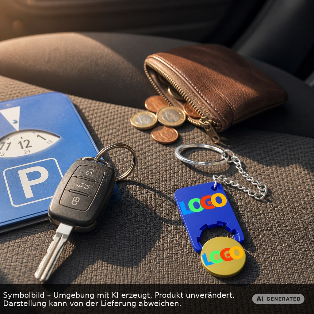 Chiphalter mit 1€-Chip "Beta" als Werbeartikel mit Logo bedrucken