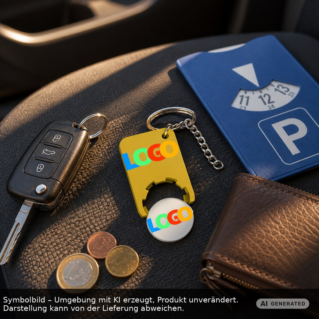 Chiphalter mit 1€-Chip "Beta" als Werbeartikel mit Logo bedrucken