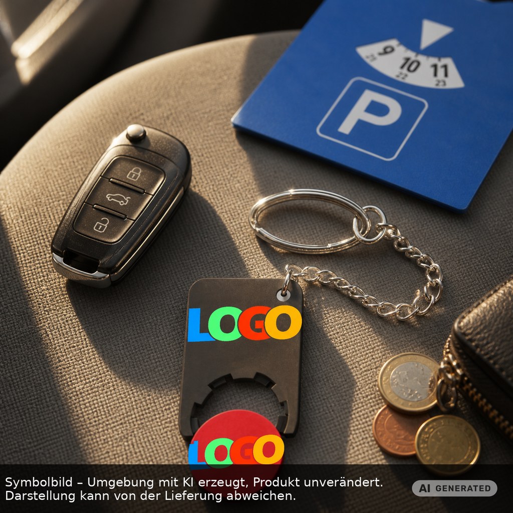 Chiphalter mit 1€-Chip "Beta" als Werbeartikel mit Logo bedrucken