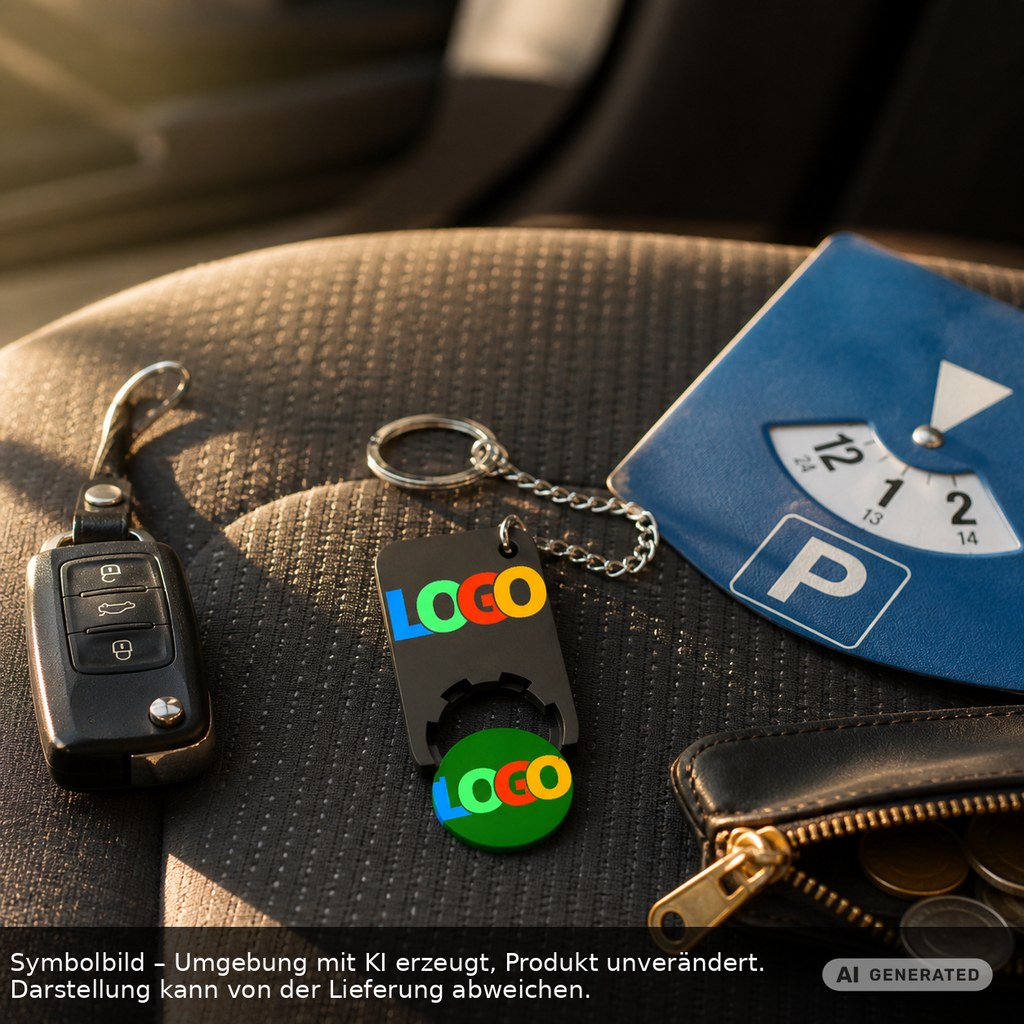 Chiphalter mit 1€-Chip "Beta" als Werbeartikel mit Logo bedrucken