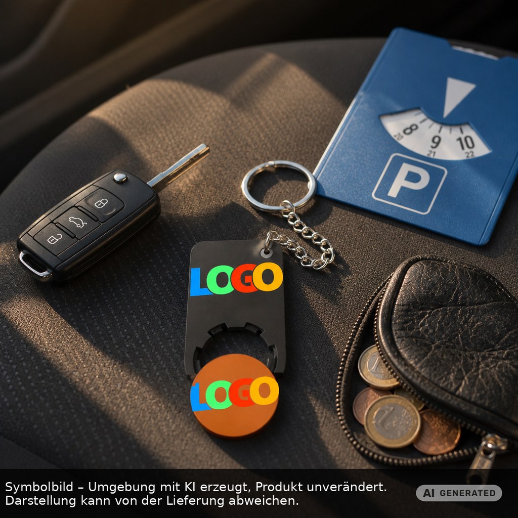 Chiphalter mit 1€-Chip "Beta" als Werbeartikel mit Logo bedrucken