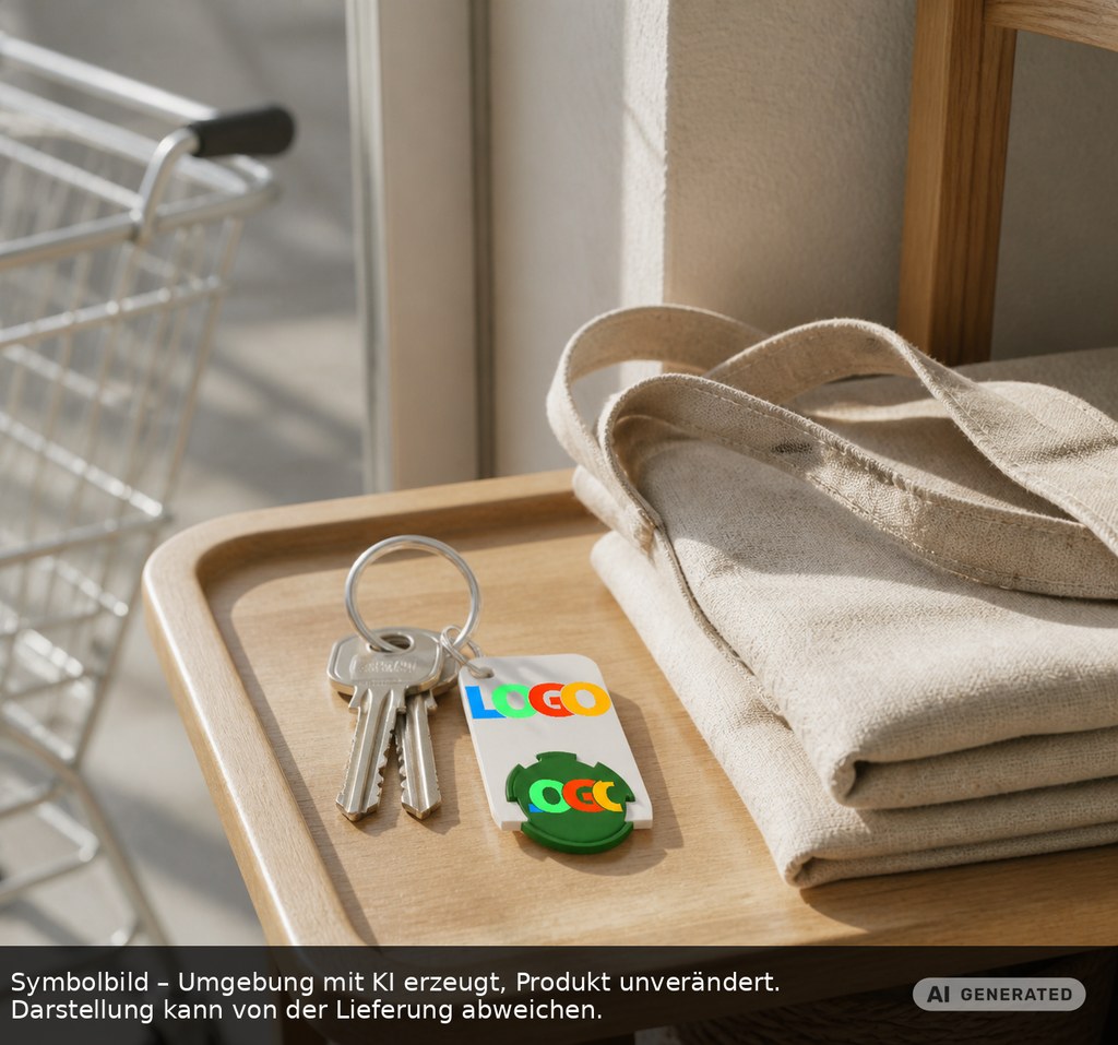 Chiphalter mit 1€-Chip "Beta" als Werbeartikel mit Logo bedrucken
