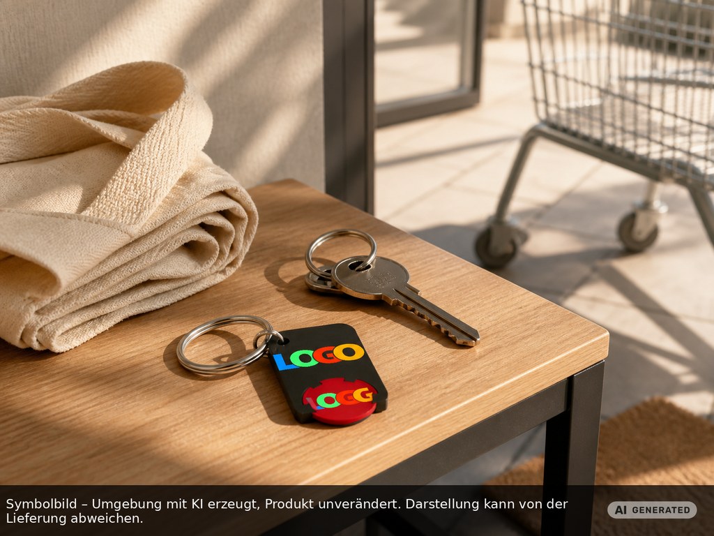 Chiphalter mit 1€-Chip "Beta" als Werbeartikel mit Logo bedrucken