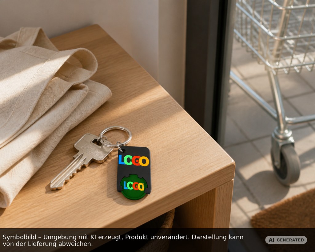 Chiphalter mit 1€-Chip "Beta" als Werbeartikel mit Logo bedrucken