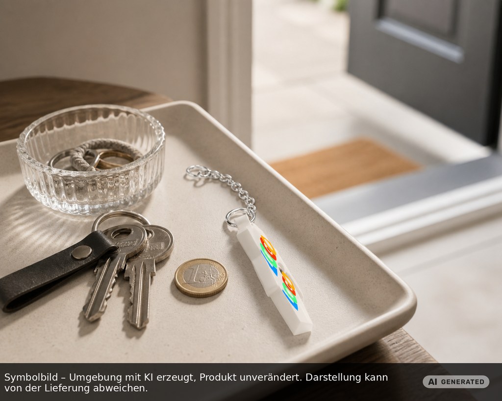 Chiphalter mit 1€-Chip "Haus" als Werbeartikel mit Logo bedrucken