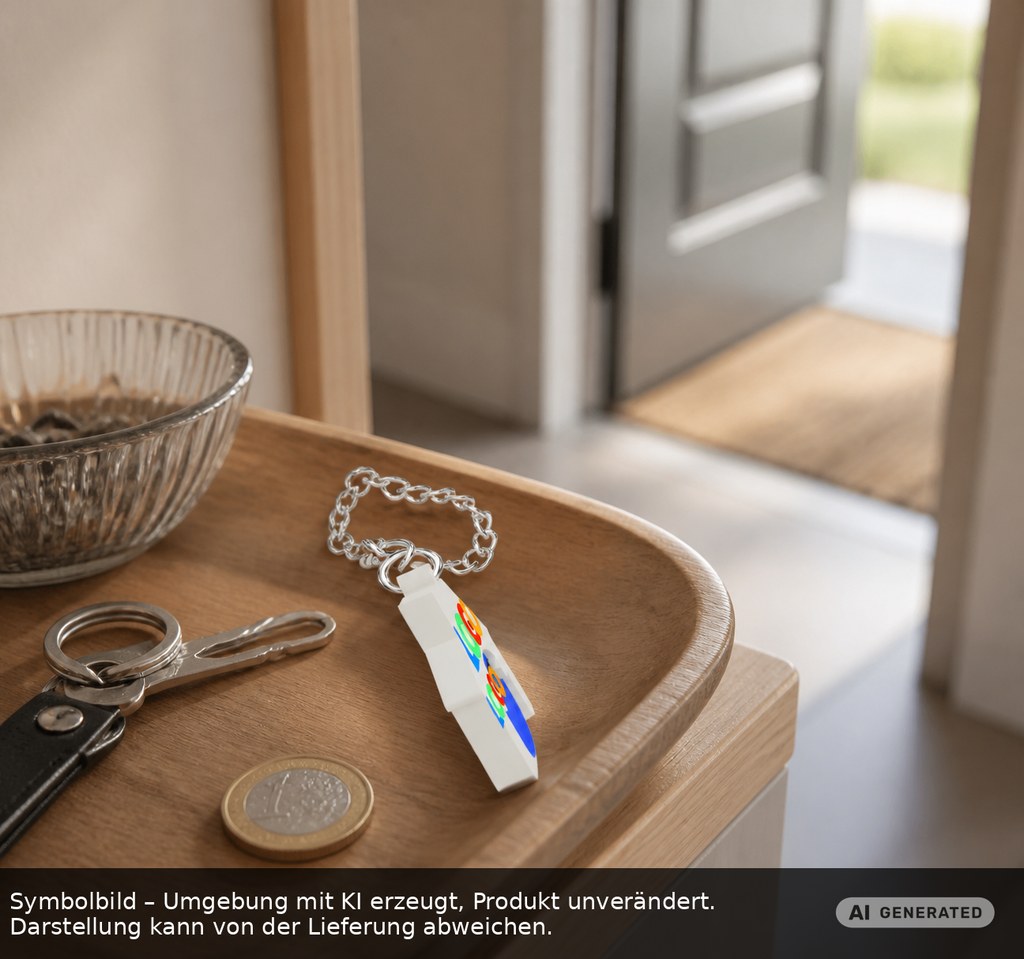 Chiphalter mit 1€-Chip "Haus" als Werbeartikel mit Logo bedrucken
