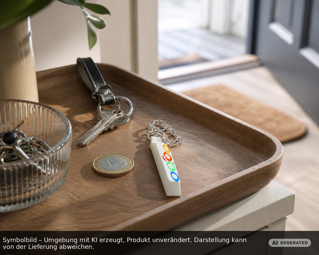 Chiphalter mit 1€-Chip "Haus" als Werbeartikel mit Logo bedrucken