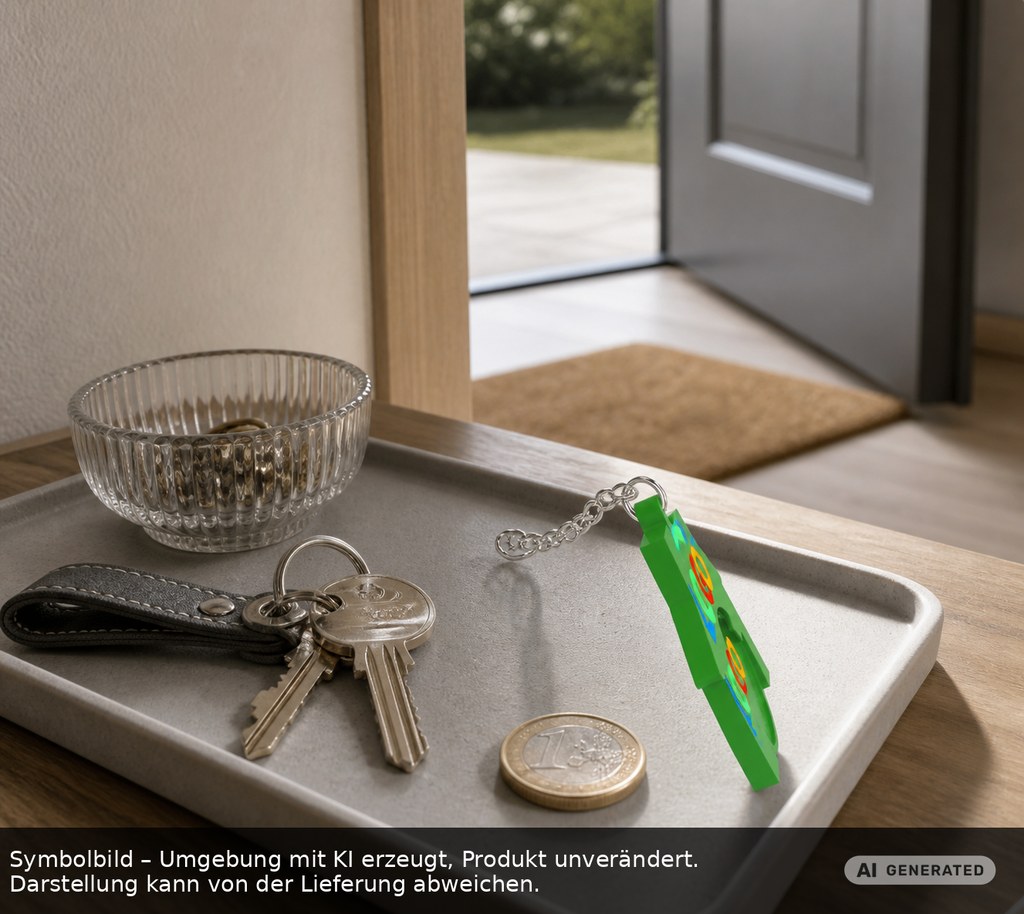 Chiphalter mit 1€-Chip "Haus" als Werbeartikel mit Logo bedrucken